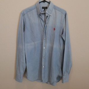 Men's Ferrari casual long sleeve button up shirt